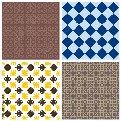 Various ornamental seamless patterns