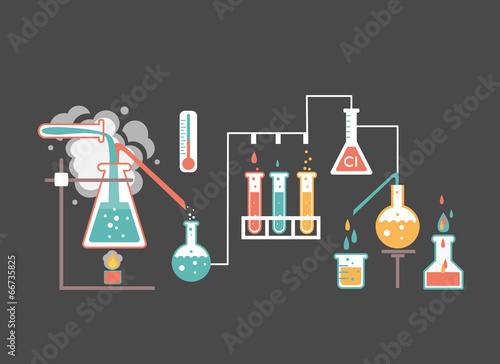 Medical laboratory infographics