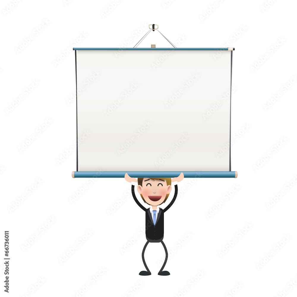Business people with projector screen over white. Vector design. Business people with projector screen over white. Vector design.