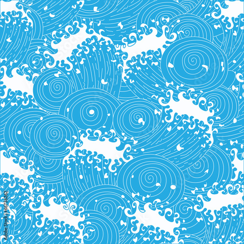 Waves. Seamless pattern.