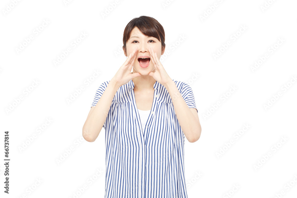 女性 呼びかける 女性 呼びかける