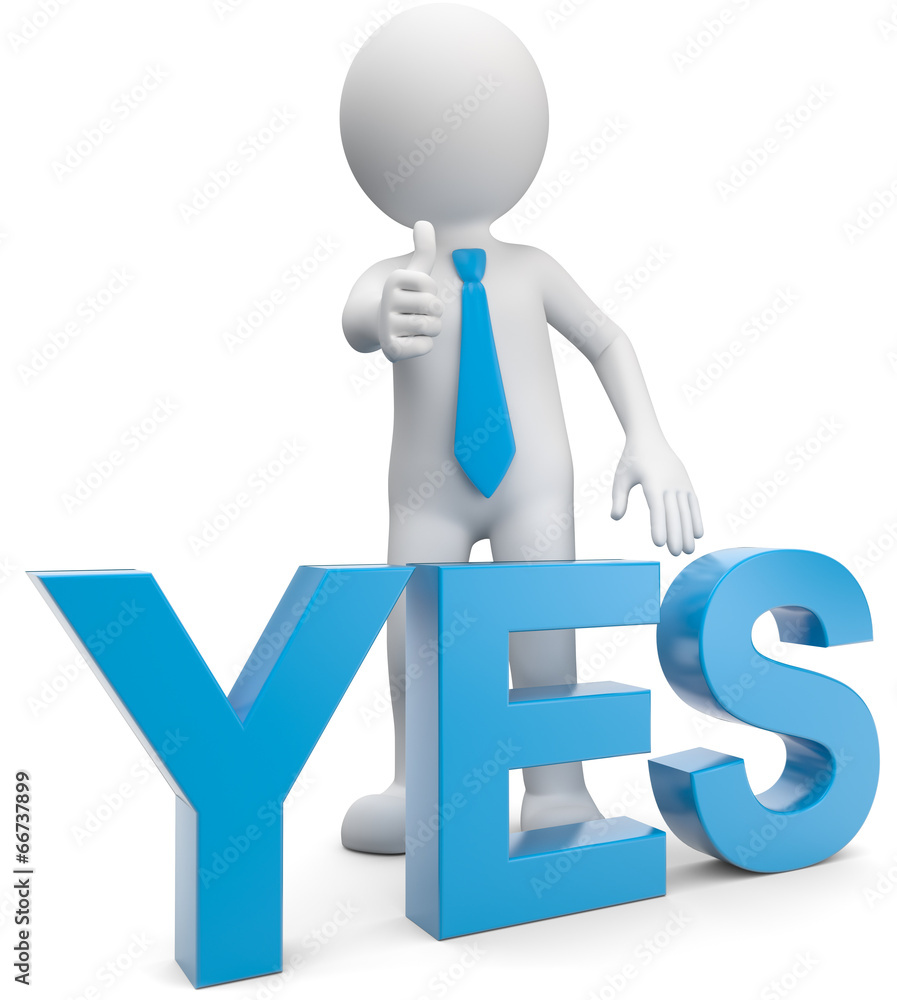 Männchen Yes Daumen hoch