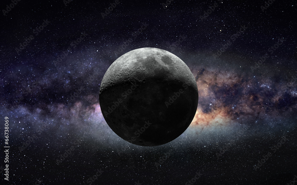 Fototapeta premium Moon and galaxy