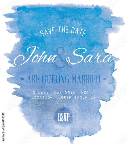 Watercolor Wedding Invitation Card