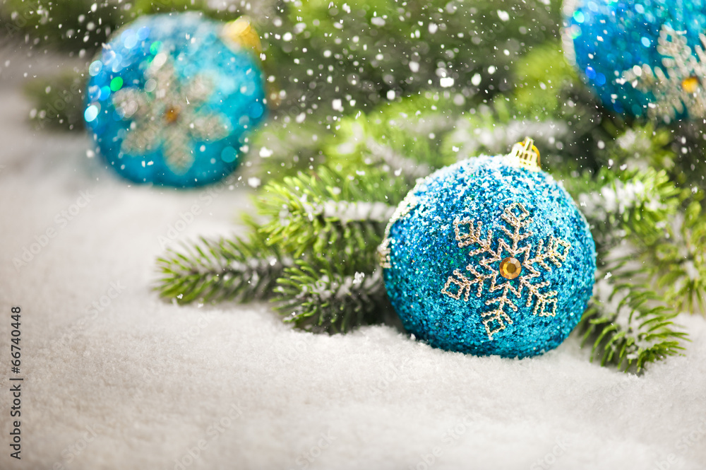 Christmas tree bauble with Christmas tree branches Stock Photo Adobe