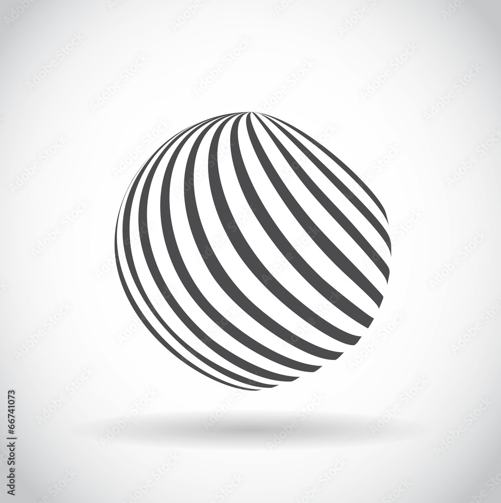 Abstract swirl sphere globe symbol Abstract swirl sphere globe symbol