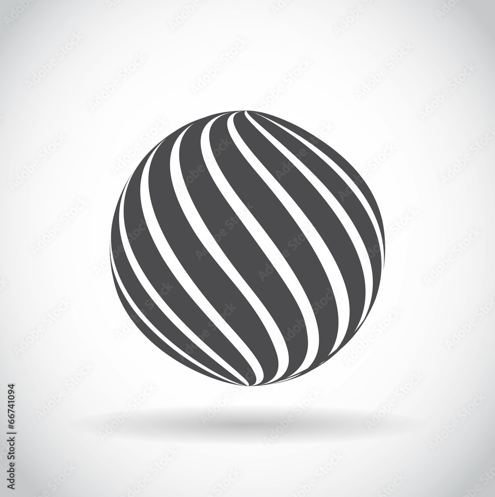 Abstract swirl sphere globe symbol Abstract swirl sphere globe symbol