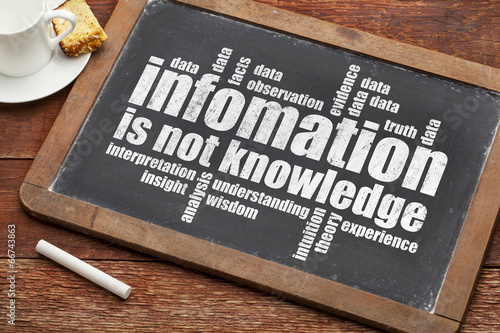 Fototapeta kuchenna information is not knowledge