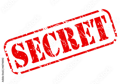 Secret red stamp text