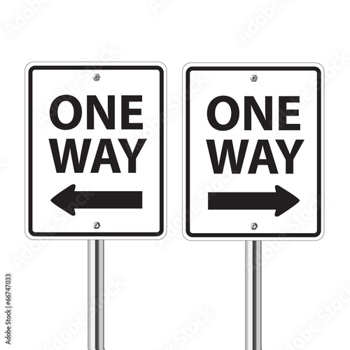 One way traffic sign