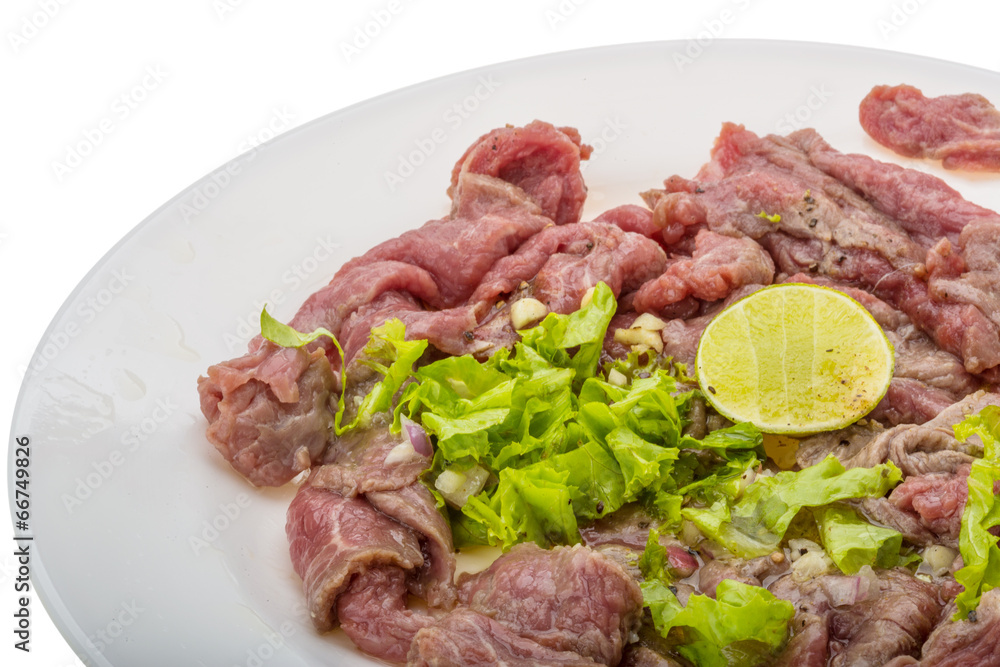 Beef carpaccio