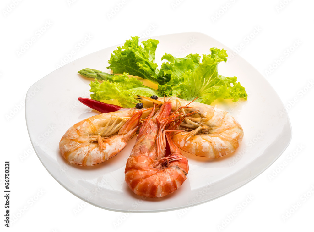 Boiled king prawns Boiled king prawns