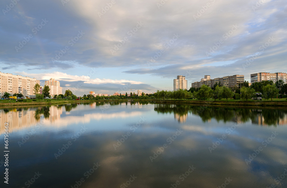 Summer evening in a recreation area, Gomel