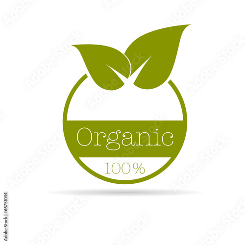 organic symbol vector illustration in green color