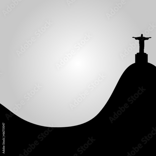 rio de janeiro view of Christ vector illustration
