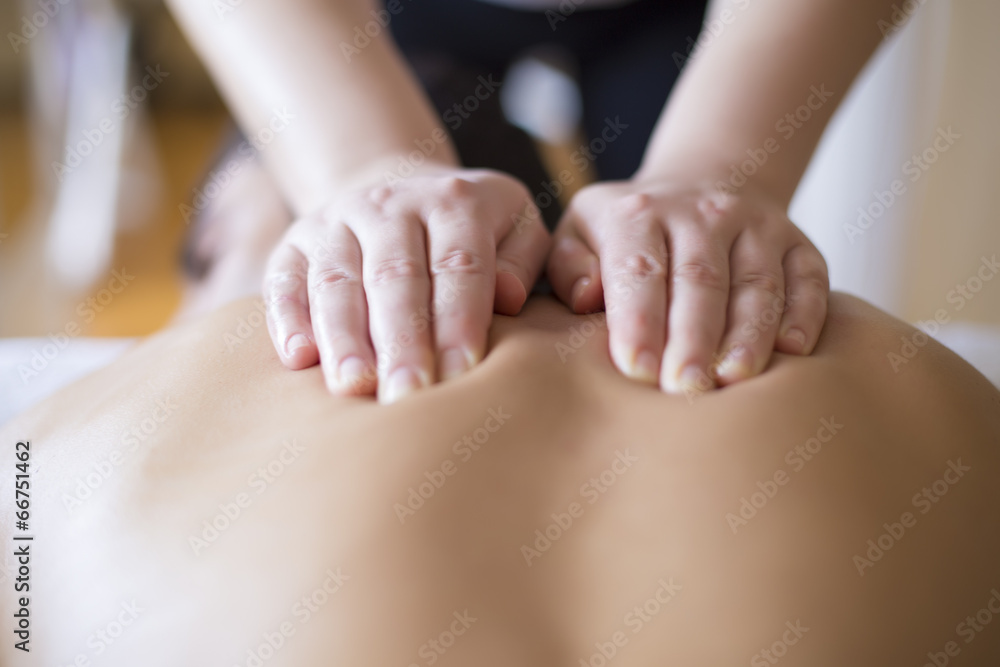 Young man having a massage Young man having a massage
