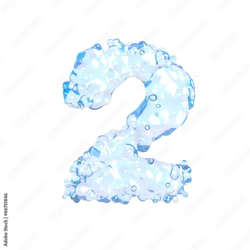 Fresh water alphabet on white (number 2) Fresh water alphabet on white (number 2)