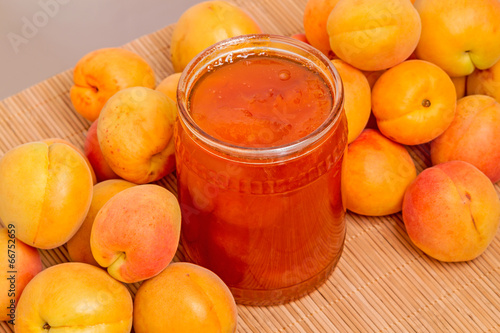 Fresh apricots and confiture