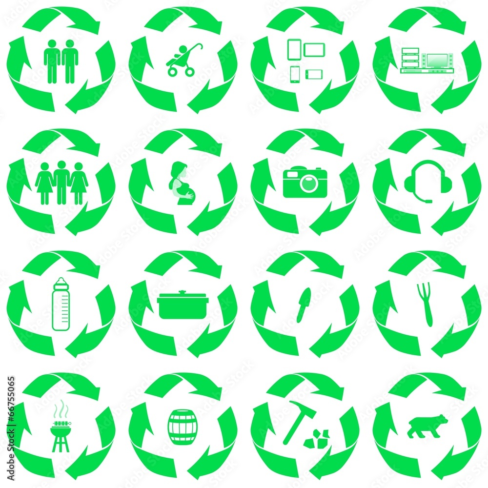 16 symboles recyclage 16 symboles recyclage