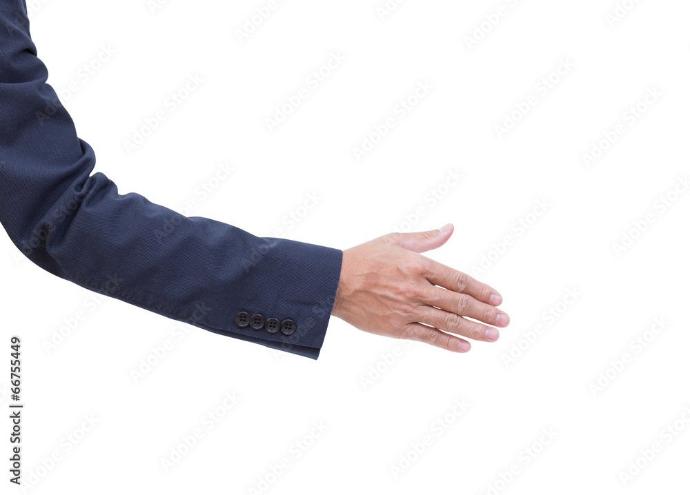 Business man hand isolated on white background Business man hand isolated on white background