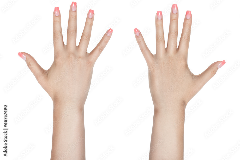 Female fingers with manicure. Female fingers with manicure.