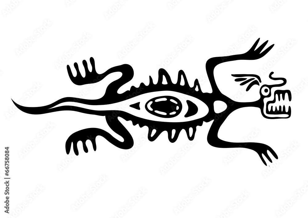 lizard in native style lizard in native style