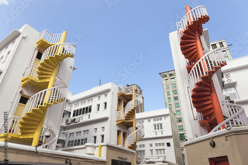 Photography Colorful Spiral Staircase in Bugis Area