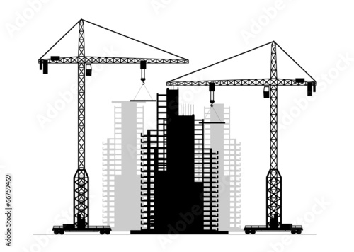 building silhouette on a white background