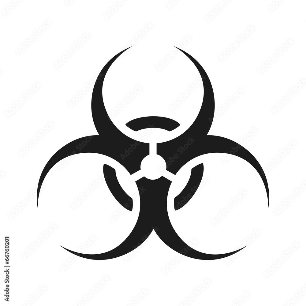 Biohazard symbol isolated on white background