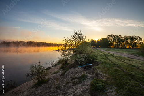 mist over the River at dawn