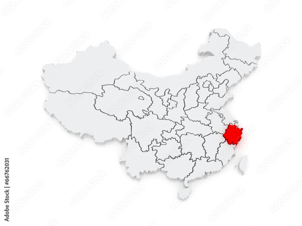 Map of Zhejiang. China. Map of Zhejiang. China.