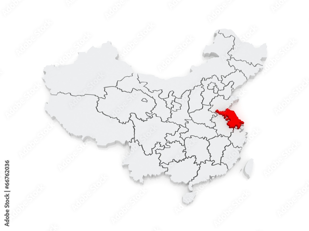 Map of Jiangsu. China. Map of Jiangsu. China.