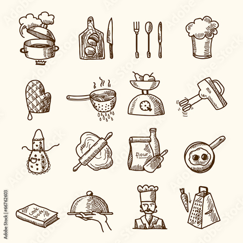 Cooking icons sketch