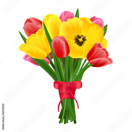 Tulip flower bouquet