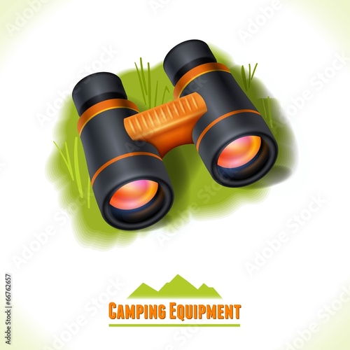 Camping symbol binocular