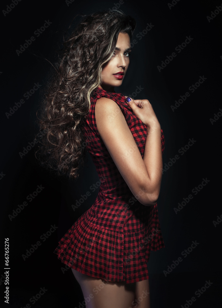 Sensual brunette woman posing. Sensual brunette woman posing.