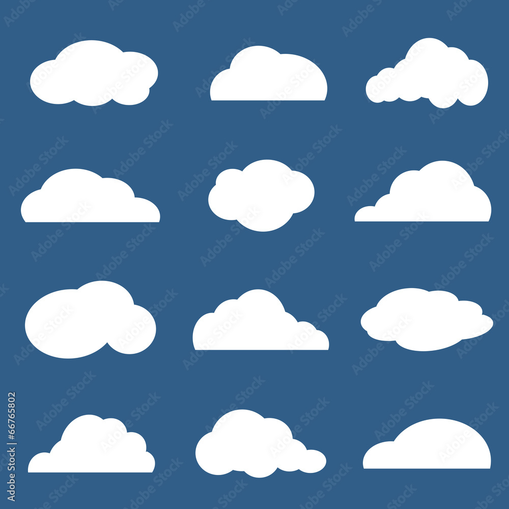 Vector group of clouds Vector group of clouds
