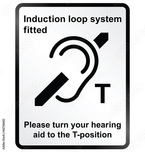 Induction Loop Facility Information Sign