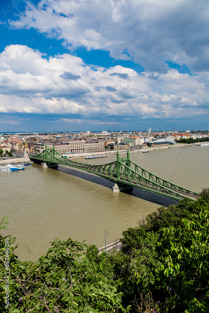 Liberty Bridge in Budapest.