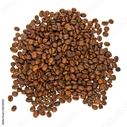 Heap of coffee grains