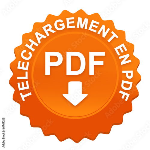 téléchargement en pdf sur bouton web denté orange