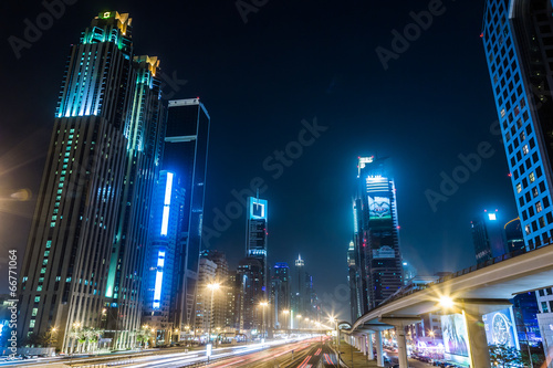 Photography Dubai Dowtown at ngiht, United Arab Emirates