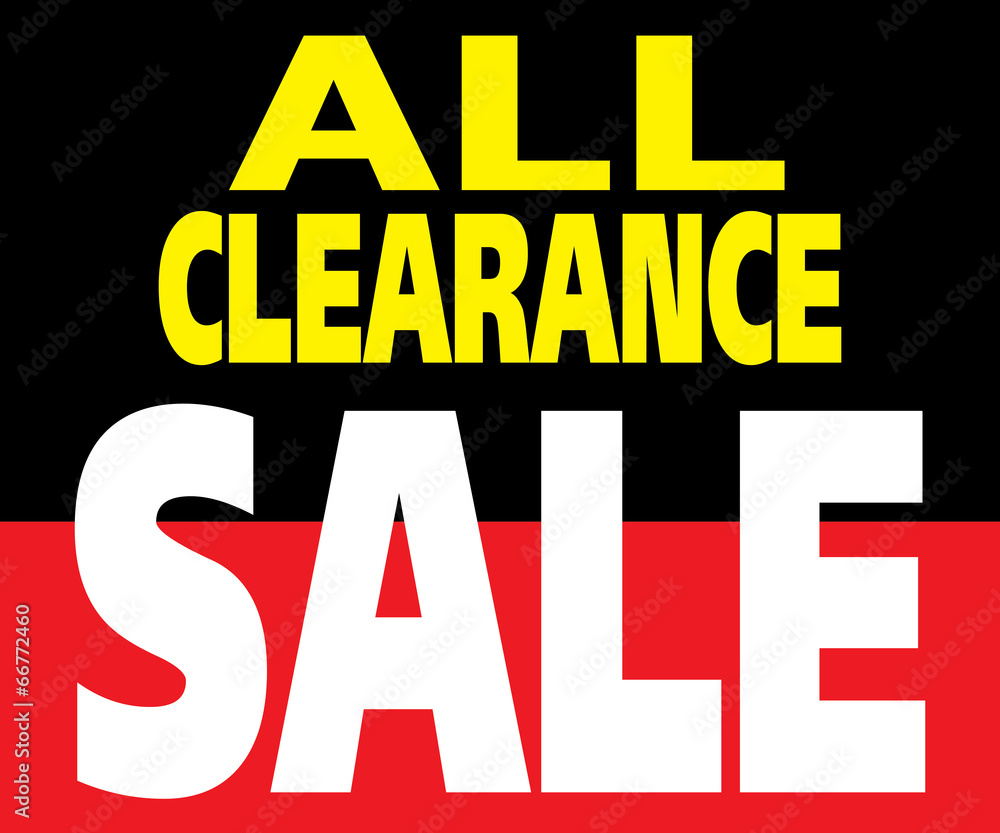 All Clearance Sale Promotion Label