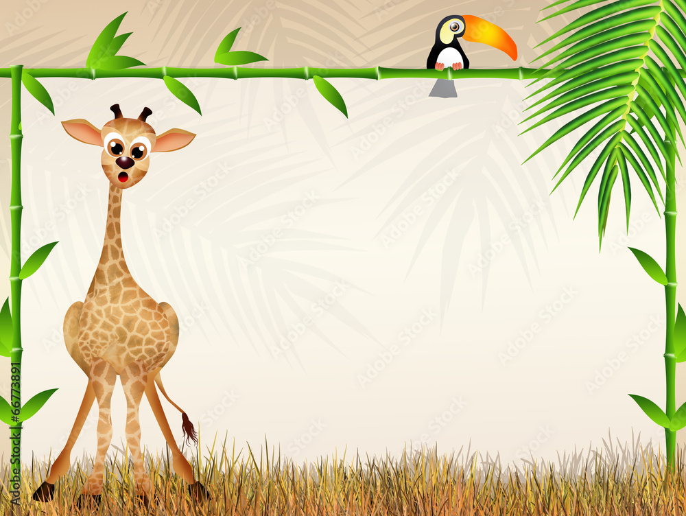 Fototapeta premium giraffe cartoon