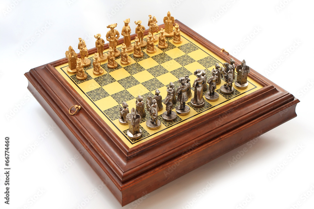 CHESSBOARD WITH BEAUTIFUL FIGURES