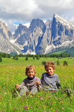 Kids in Alpine valley