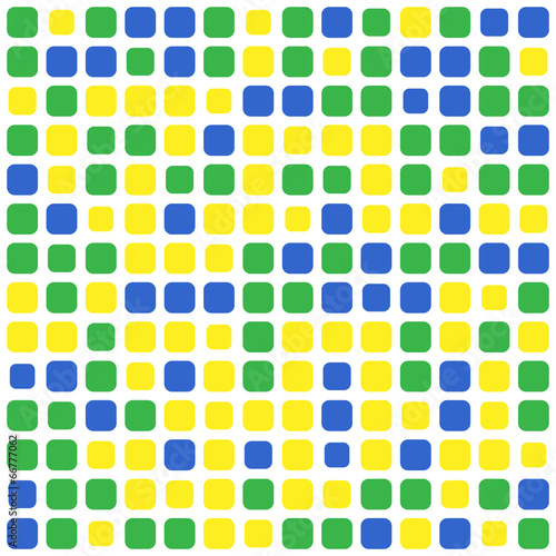abstract mosaic background using brazil flag colors