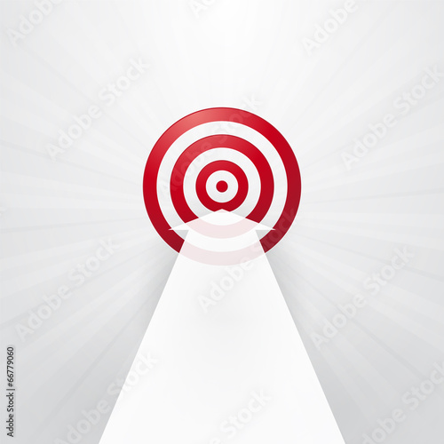 red target with a white arrow photo