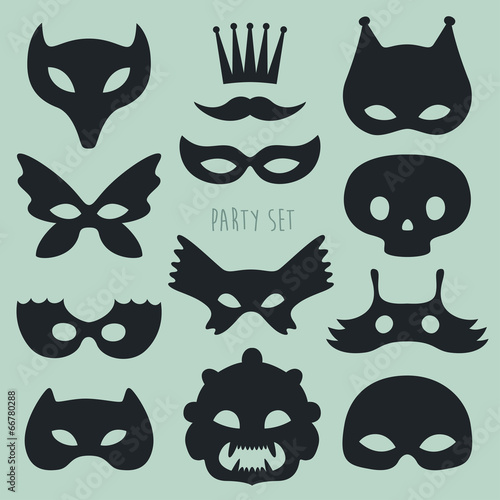 carnival mask and disguises vector illustration