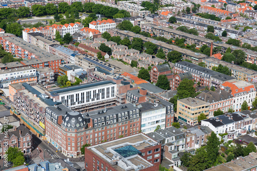 Fototapeta Naklejka Na Ścianę i Meble -  Aerial cityscape ofTthe Hague, city of the Netherlands